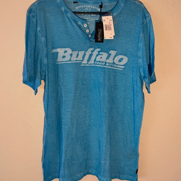 Buffalo David Bitton Other - NWT Buffalo David Bitton Sky Blue Mens Shirt Size L Cotton 1972 Style